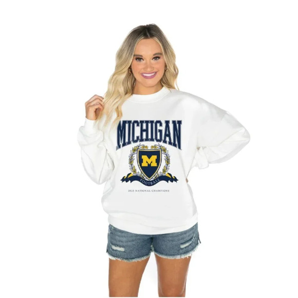 gameday couture Sweaters - Gameday Couture University of Michigan XL Premium Fleece Pullover Sweatshirt